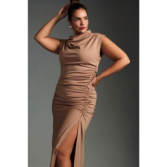 Anthropologie The Maya Ruched Cowl-Neck Dress - New XL - Picture 1 of 9